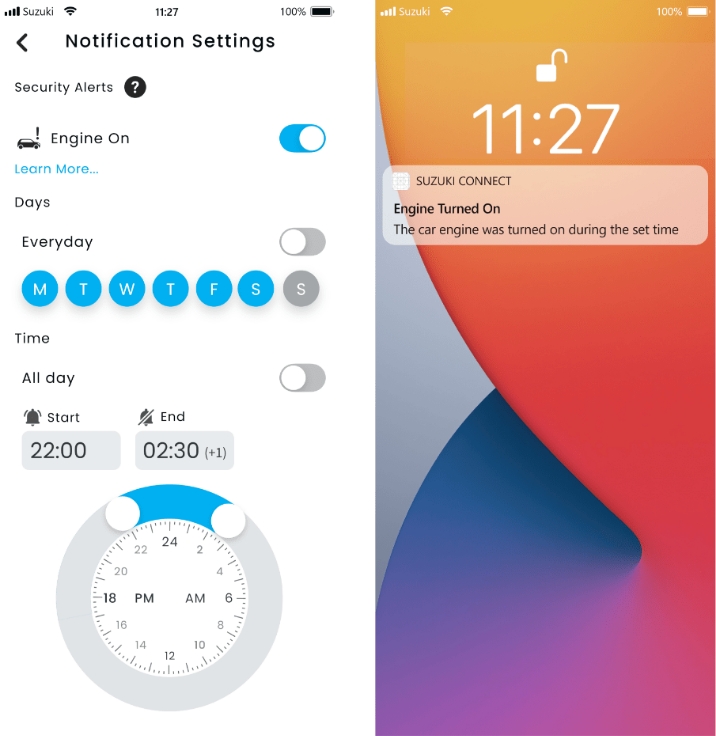 Engine start notification